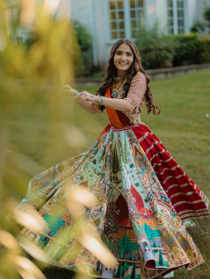 Geeta Rabari Inspired Muslin Cotton Navratri Lehenga