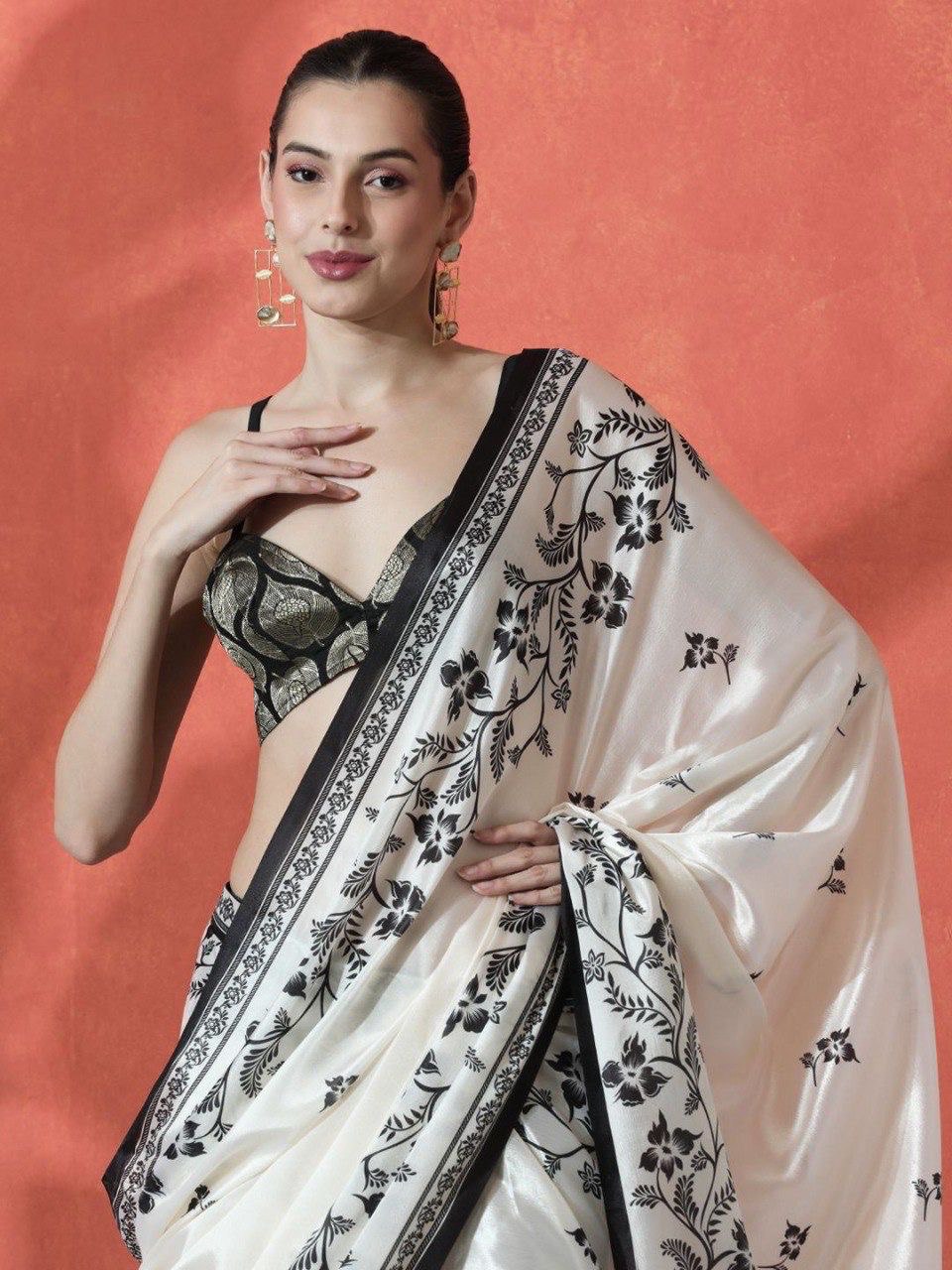 Premium Soft Japan Silk  Digital Printing Saree