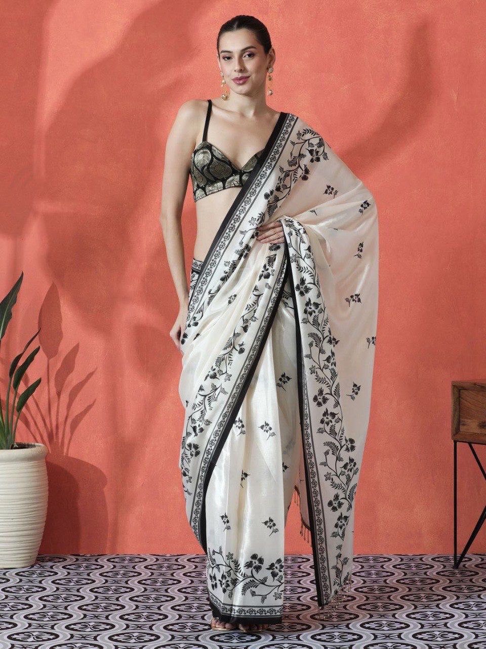 Premium Soft Japan Silk  Digital Printing Saree