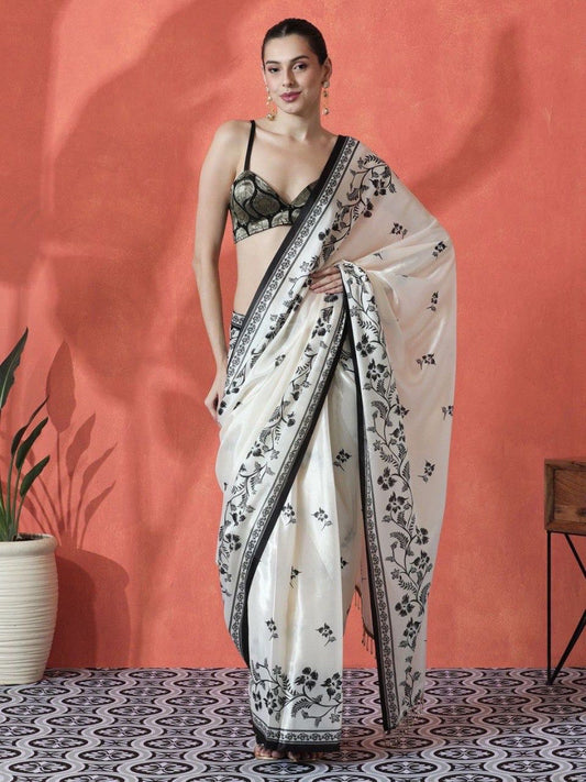Premium Soft Japan Silk  Digital Printing Saree
