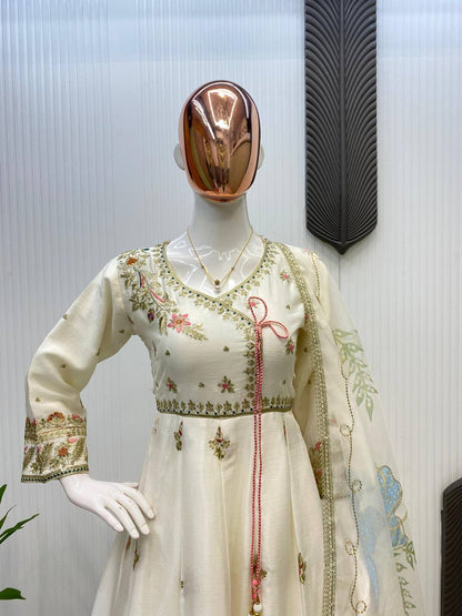 Designer Sequence Embroidered 3 Piece Gown Pair