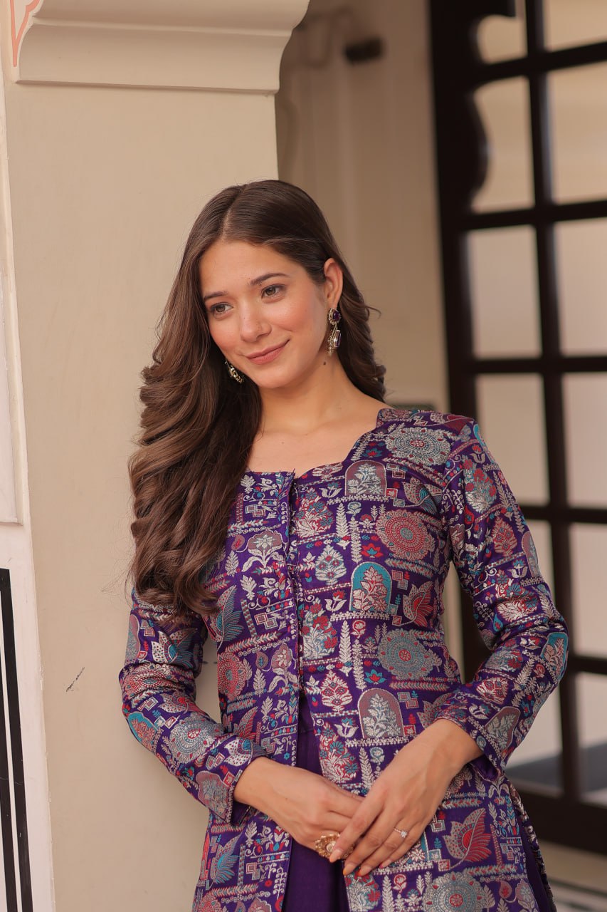 Festive Wear Pure Simmer Vichitra Jacquard Lehenga