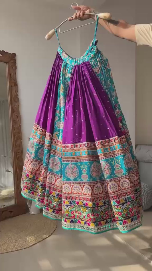 Muslin Cotton Digital Print Navratri Lehenga Choli