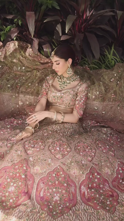 Elegant Slub Silk Lehenga Set with Heavy Cancan & Canvas