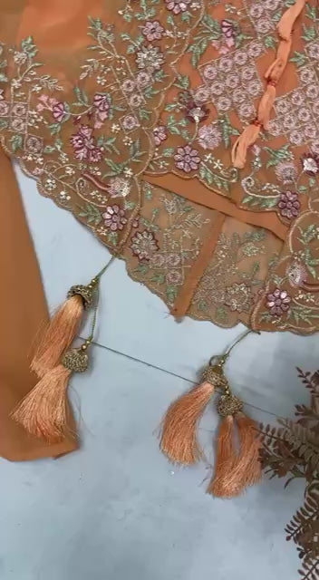 Sequence Work Georgette Top Plazzo with Shrug