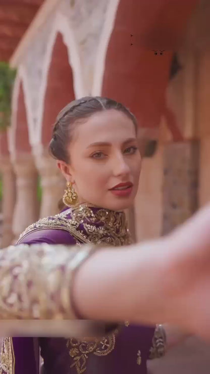 Wedding Wear Roman Shimmer Silk Kurti Plazzo Dupatta Set