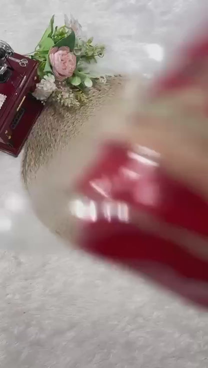 Heavy Organza Sequence Work Silk red saree