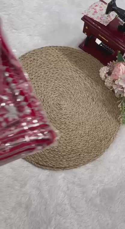 Designer Party Wear Red Saree With Heavy Sequence Embroidery