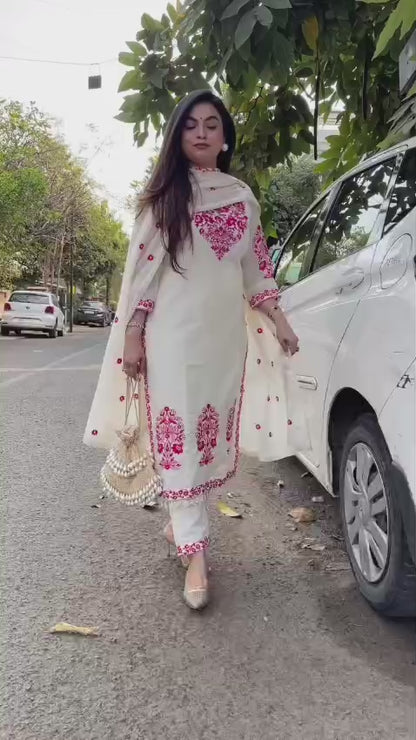 Designer Banarasi Embroidered Kurti Set for Women