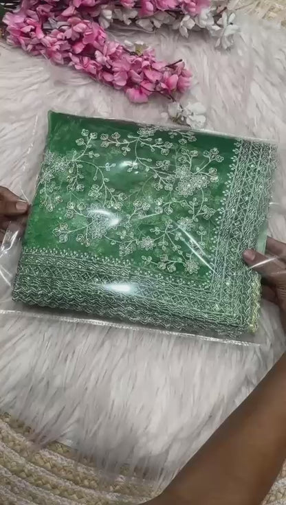 The Spring Meadow Silk Organza Digital Printed Saree